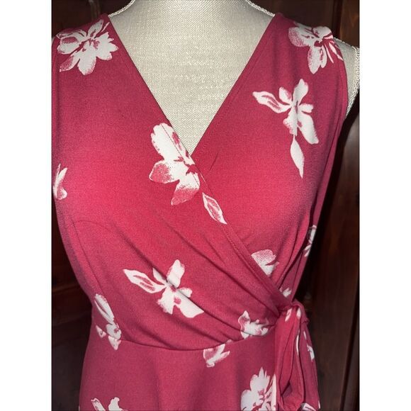 Women's Gilli Pink Sleeveless Blouse Faux Wrap - Business Work Size Small - Picture 2 of 5